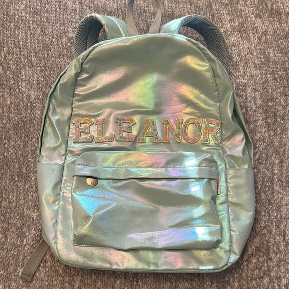 Custom Eleanor blue Iridescent Backpack - Picture 1 of 8